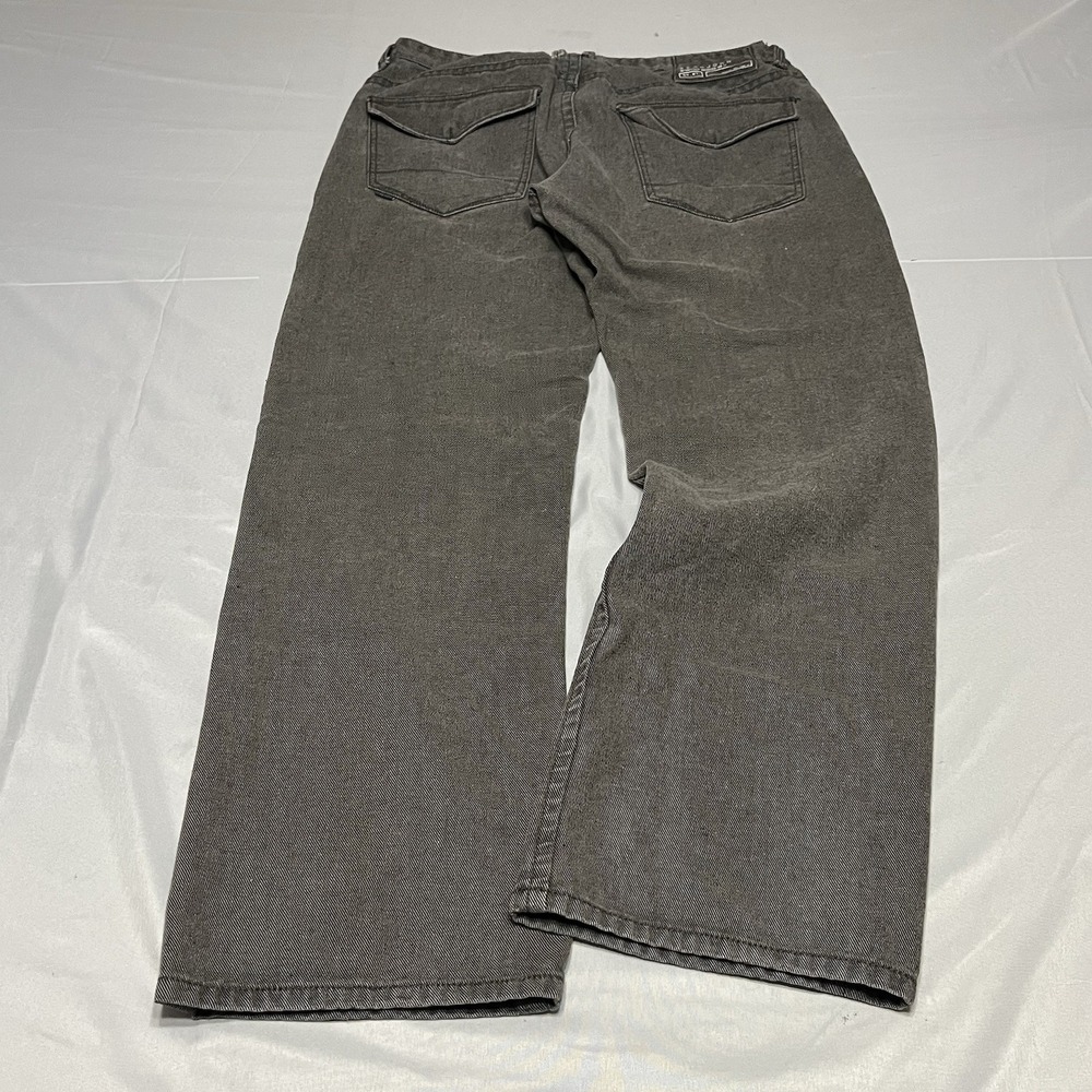 Y2K Sean John Jeans Mens Fits 32x31 Gray Denim Baggy Straight Flap Pockets